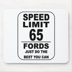 FORDS MIT GESCHWINDIGKEITSGRENZE MOUSEPAD