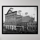 Fords Theater, Szene von Lincolns Tod 1865 Poster (Vorne)