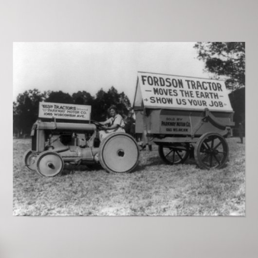 Fordson Tractor Fotograf Poster (Vorne)