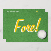 Fore - 70. Golf Geburtstagsparty Einladung (Vorne/Hinten)