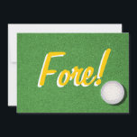 Fore - 70. Golf Geburtstagsparty Einladung<br><div class="desc">Eine lustige Golf-Geburtstagsfeier für den Golfer. "Fore!" auf der Vorderseite "Feiern Sie ein weiteres Jahr weckend auf der rechten Seite der Grünen" auf der Rückseite. Es ist gut, auf der rechten Seite des Grüns zu sein. Personalisieren Sie es, indem Sie den Namen der Ehre hinzufügen und laden Sie Ihr ganzes...</div>