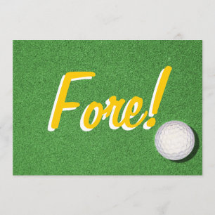 Fore - 80. Golf Geburtstagsparty Einladung