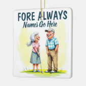 Fore Always Golf Couple Keramikornament (Links)