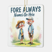 Fore Always Golf Couple Keramikornament (Links)