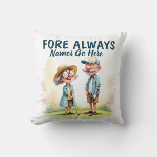Fore Always Golf Couple Kissen