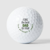 Fore Best Vater By Par Par from Kids name Golfball (Vorderseite)