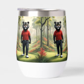 "Fore! Ein schwarzer Tiger, der Golf im Wald spiel (Rechts)