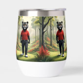 "Fore! Ein schwarzer Tiger, der Golf im Wald spiel (Links)