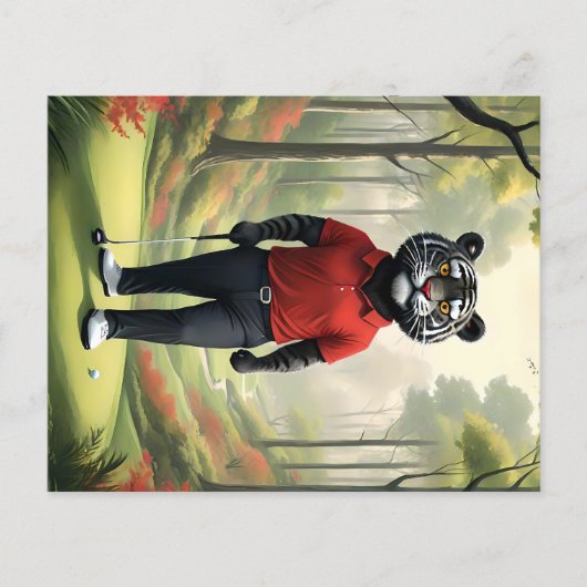 "Fore! Ein schwarzer Tiger, der Golf im Wald spiel Flyer (Vorne)