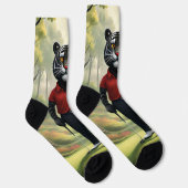 "Fore! Ein schwarzer Tiger, der Golf im Wald spiel Socken (Rechts)