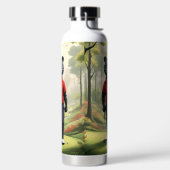 "Fore! Ein schwarzer Tiger, der Golf im Wald spiel Trinkflasche (links)