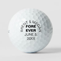 Fore Ever Custom Golf Ball Wedding Party