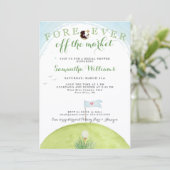 Fore Ever Off The Market Golf Bridal Shower Einladung (Stehend Vorderseite)