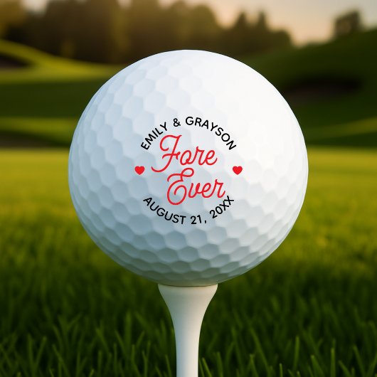 Fore Ever Personalisierte Hochzeit Golfball