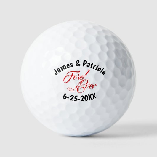 Fore Ever Wedding Personalisiert Golfball (Vorderseite)
