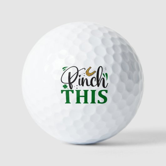 Fore-glückliche Strikes Swing ‘Pinch This’ irische Golfball (Vorderseite)