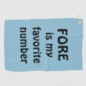 Fore ist mein Lieblingsblauer Funny Golfhandtuch (Horizontal)