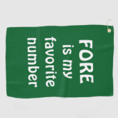 Fore ist mein Lieblingspreis für Golf-Funny Golfhandtuch (Horizontal)