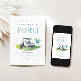 Fore Mini Golf Boy Einladung zum Geburtstag