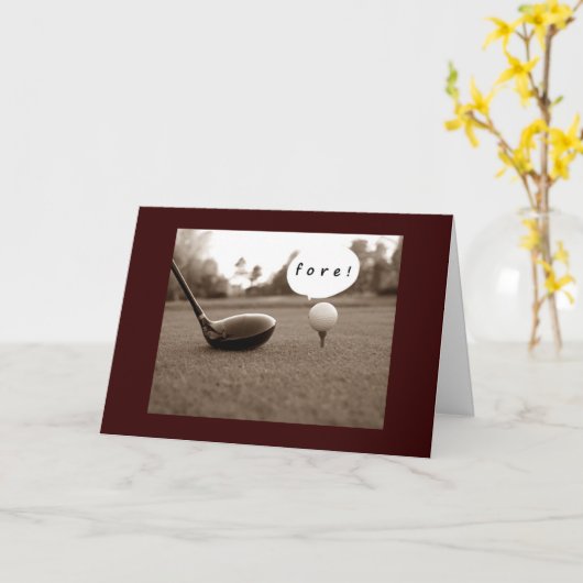 "FORE" ODER SAGTEN SIE "40" BIRTHDAY CARD KARTE (Gelbe Blume)