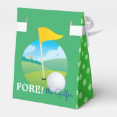 Fore the Golfer Favor Box Geschenkschachtel (Rückseite)