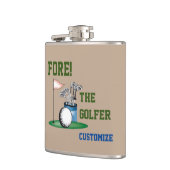 Fore the Golfer Vinyl Wrapped Flask Flachmann (Links)