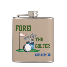 Fore the Golfer Vinyl Wrapped Flask Flachmann