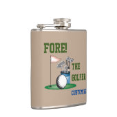 Fore the Golfer Vinyl Wrapped Flask Flachmann (Rechts)