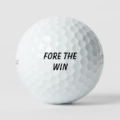 "Fore the Win" Golfbälle ⛳ 🏆 (Vorderseite)