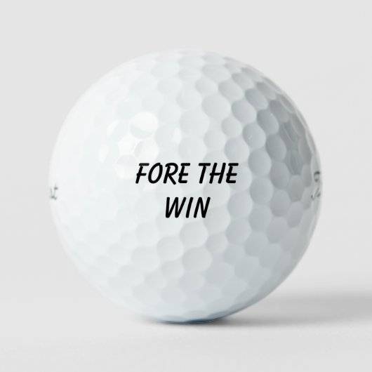 "Fore the Win" Golfbälle ⛳ 🏆 (Vorderseite)