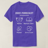 Forecasts 2022 Future Mom and Dad pregnancy announ T-Shirt (Design vorne)