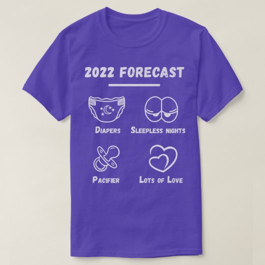 Forecasts 2022 Future Mom and Dad pregnancy announ T-Shirt (Design vorne)