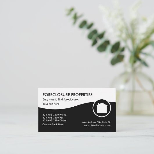 Foreclosure Realtor Visitenkarte (Stehend Vorderseite)