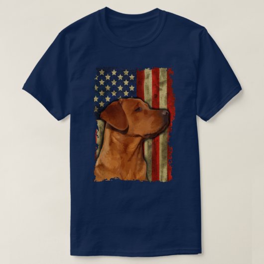 Fored Labrador Retriever US Flag Fo Red Labrador D T-Shirt (Design vorne)