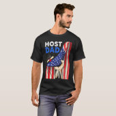 Foreign Host Family Dad Flag Hand Exchange Student T-Shirt (Vorne ganz)