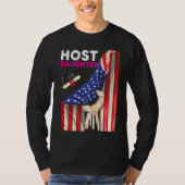 Foreign Host Family Daughter Flag Hand Exchange St T-Shirt (Vorderseite)