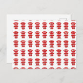 Foreign Language greetings telephone pattern Postkarte (Vorne/Hinten)