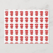 Foreign Language greetings telephone pattern Postkarte (Vorderseite)