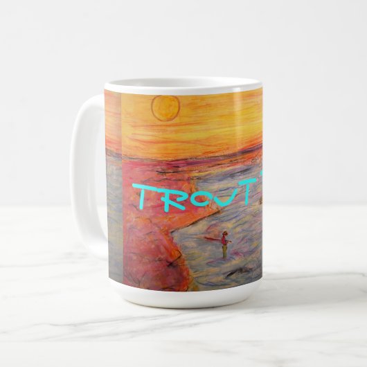 Forelle Art Kaffeetasse (Vorderseite Links)