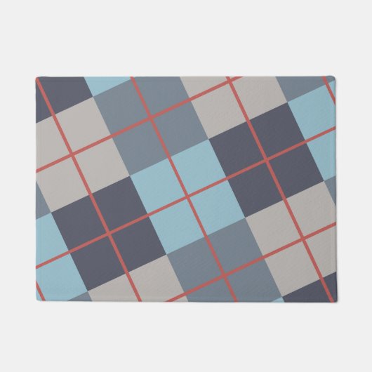 Forelle Blue Gray Baumwolle Orange Red Pattern Fußmatte (Vorderseite)