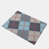 Forelle Blue Gray Baumwolle Orange Red Pattern Fußmatte (Schrägansicht)