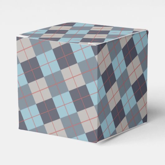 Forelle Blue Gray Baumwolle Orange Red Pattern Geschenkschachtel (Vorderseite)