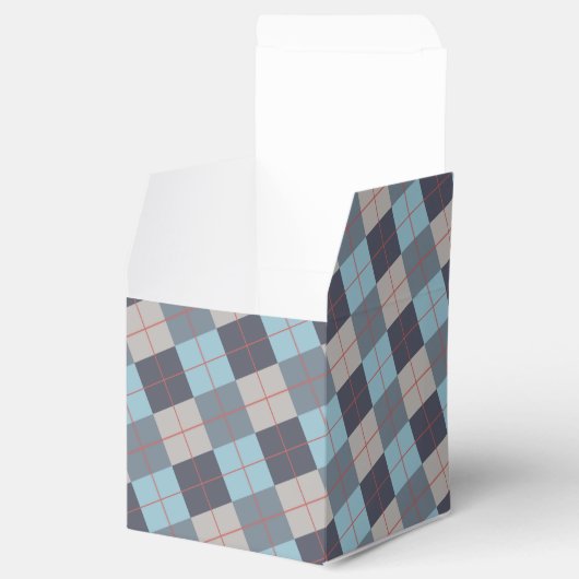 Forelle Blue Gray Baumwolle Orange Red Pattern Geschenkschachtel (Geöffnet)