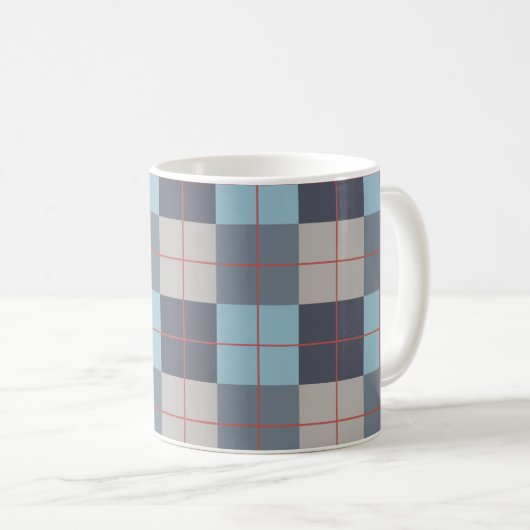 Forelle Blue Gray Baumwolle Orange Red Pattern Kaffeetasse (VorderseiteRechts)