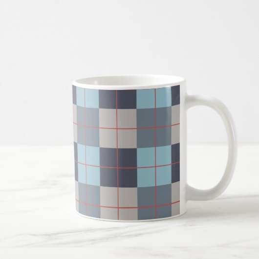 Forelle Blue Gray Baumwolle Orange Red Pattern Kaffeetasse (Rechts)