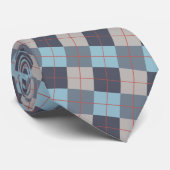 Forelle Blue Gray Baumwolle Orange Red Pattern Krawatte (Gerollt)