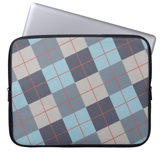 Forelle Blue Gray Baumwolle Orange Red Pattern Laptopschutzhülle (Vorderseite)