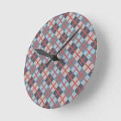Forelle Blue Gray Baumwolle Orange Red Pattern Runde Wanduhr (Winkel)