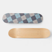 Forelle Blue Gray Baumwolle Orange Red Pattern Skateboard (Horizontal)