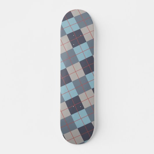 Forelle Blue Gray Baumwolle Orange Red Pattern Skateboard (Vorne)